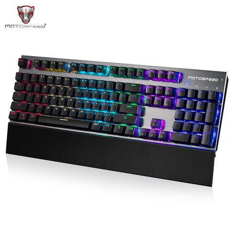 Motospeed V30 Wired Optical USB Gaming Mouse + CK108 Mechanical Gaming Wired Keyboard + P70 Gaming Mouse Pad