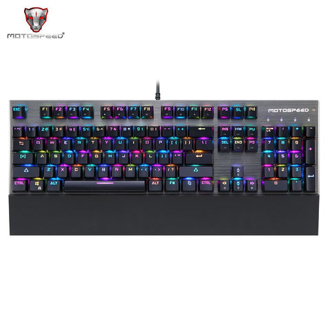 Motospeed V30 Wired Optical USB Gaming Mouse + CK108 Mechanical Gaming Wired Keyboard + P70 Gaming Mouse Pad