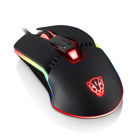 Motospeed V20 Wired Optical USB Gaming Mouse + CK103 104 Key NKRO USB Wired RGB Backlit Mechanical Gaming Keyboard + Non-Slip Rubber Computer Gaming Mouse Pad