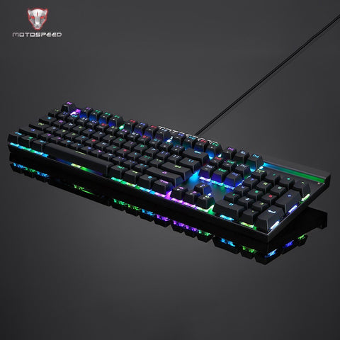 Motospeed V20 Wired Optical USB Gaming Mouse + CK103 104 Key NKRO USB Wired RGB Backlit Mechanical Gaming Keyboard + Non-Slip Rubber Computer Gaming Mouse Pad