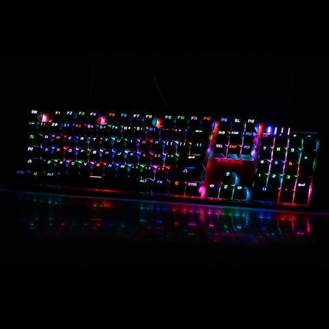 Motospeed V30 Wired Optical USB Gaming Mouse + Inflictor CK104 Blue Switches Tactile Mechanical Esport Gaming Game Keyboard