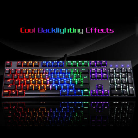 Motospeed CK96 104 Key USB Wired Backlight Mechanical Keyboard +  V30 Wired Optical USB Gaming Mouse