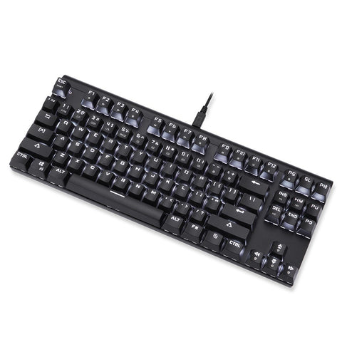 Motospeed V30 Wired Optical USB Gaming Mouse + CK101 87 Key NKRO RGB Backlit Mechanical Gaming Keyboard +  P70 Black Non-Slip Rubber Computer Gaming Mouse Pad