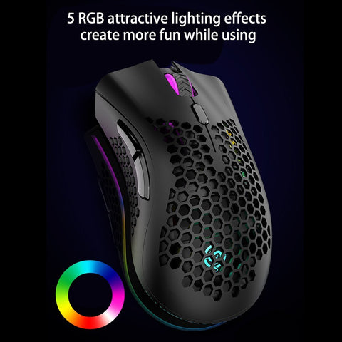 Optical RGB Illuminated Mouse with USB Receiver 3 Levels DPI