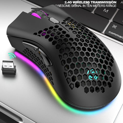 Optical RGB Illuminated Mouse with USB Receiver 3 Levels DPI