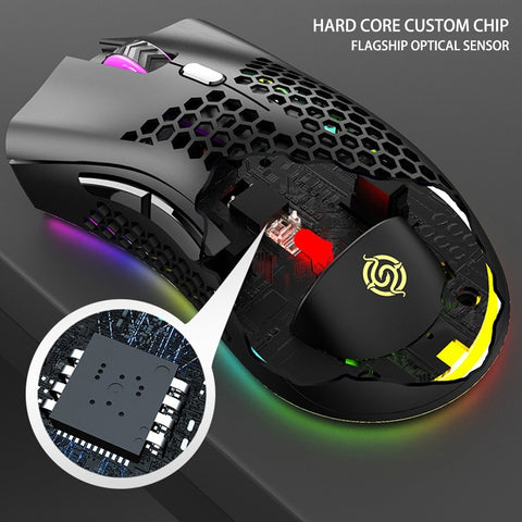 Optical RGB Illuminated Mouse with USB Receiver 3 Levels DPI