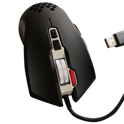 Mouse with USB Chargeing Port Design Ergonomic Optiacal RGB Illuminated Mouse 4 Levels DPI with Scroll Wheel 2 Thumb Buttons for Laptop Computers E-sports Portable