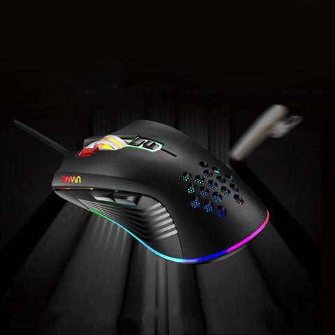 Mouse with USB Chargeing Port Design Ergonomic Optiacal RGB Illuminated Mouse 4 Levels DPI with Scroll Wheel 2 Thumb Buttons for Laptop Computers E-sports Portable