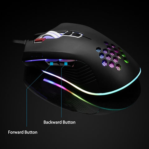 Mouse with USB Chargeing Port Design Ergonomic Optiacal RGB Illuminated Mouse 4 Levels DPI with Scroll Wheel 2 Thumb Buttons for Laptop Computers E-sports Portable