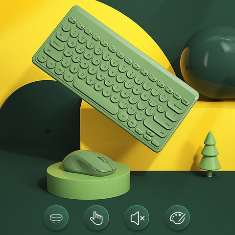 Wirelessly Keyboard and Mouse Slim Ergonomic USB Keyboard Mouse Combo Less Noise Keys Energy-saving Set for Windows Computer Desktop PC Notebook Laptop