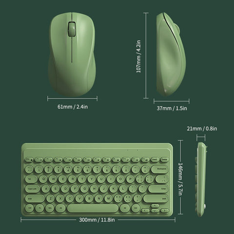 Wirelessly Keyboard and Mouse Slim Ergonomic USB Keyboard Mouse Combo Less Noise Keys Energy-saving Set for Windows Computer Desktop PC Notebook Laptop