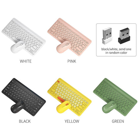 Wirelessly Keyboard and Mouse Slim Ergonomic USB Keyboard Mouse Combo Less Noise Keys Energy-saving Set for Windows Computer Desktop PC Notebook Laptop