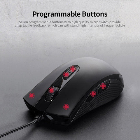 Kingston HyperX Pulsefire Core RGB Wired Mouse Gaming Mouse 6200DPI Ergonomic Mouse Lightweight Mice for Desktop Laptop