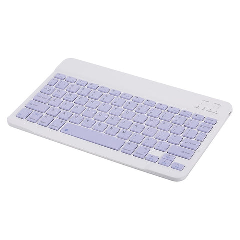 10-inch Wireless BT Keyboard Three-system Universal Colorful Rechargeable BT Keyboard Mobilephone Tablet Universal Keyboard Purple