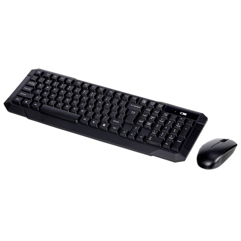 2.4G Wireless Keyboard and Optical Mouse Combo Wireless Silent Keyboard 2.4G Optical Mouse for Home Office Use Black