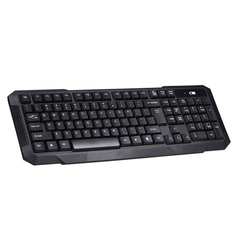 2.4G Wireless Keyboard and Optical Mouse Combo Wireless Silent Keyboard 2.4G Optical Mouse for Home Office Use Black