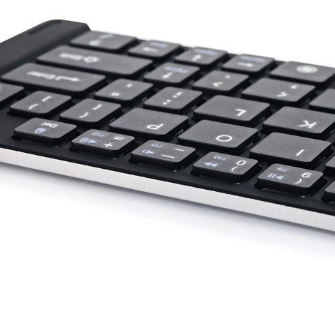 GK228 BT Wireless Keyboard 66 Keys Folding Mini Portable Office Keyboard with Stand for Phone/Tablet/Laptop Silver