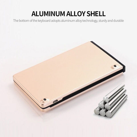 GK228 BT Wireless Keyboard 66 Keys Folding Mini Portable Office Keyboard with Stand for Phone/Tablet/Laptop Silver