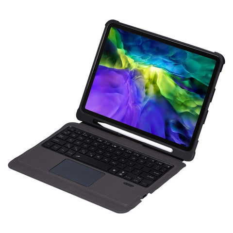 T207 Keyboard Protective Case with Detachable BT Keyboard Touchpad Compatible with iPad Pro 11(2018/2020/2021)/iPad Air4 10.9(2020)