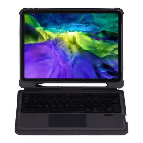 T207 Keyboard Protective Case with Detachable BT Keyboard Touchpad Compatible with iPad Pro 11(2018/2020/2021)/iPad Air4 10.9(2020)