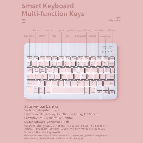 SK-030 10-inch BT Keyboard and Mouse Set 78 Key Mini Keyboard 2.4G 3-level DPI Adjustable BT Mouse for Android/IOS/Windows Yellow