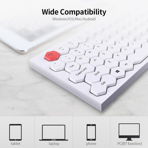 Mofii Phoneix Wireless BT Keyboard Mixed Color 83 Key Mini Portable Girls Keyboard for Phone/Tablet/Laptop