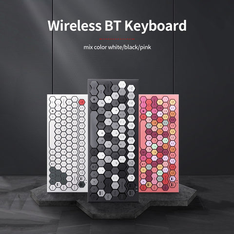 Mofii Phoneix Wireless BT Keyboard Mixed Color 83 Key Mini Portable Girls Keyboard for Phone/Tablet/Laptop