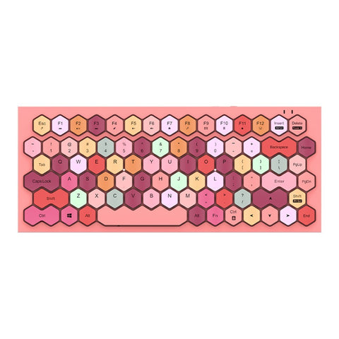 Mofii Phoneix Wireless BT Keyboard Mixed Color 83 Key Mini Portable Girls Keyboard for Phone/Tablet/Laptop