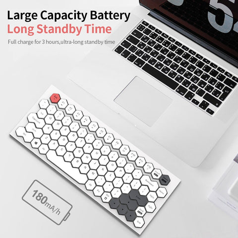 Mofii Phoneix Wireless BT Keyboard Mixed Color 83 Key Mini Portable Girls Keyboard for Phone/Tablet/Laptop