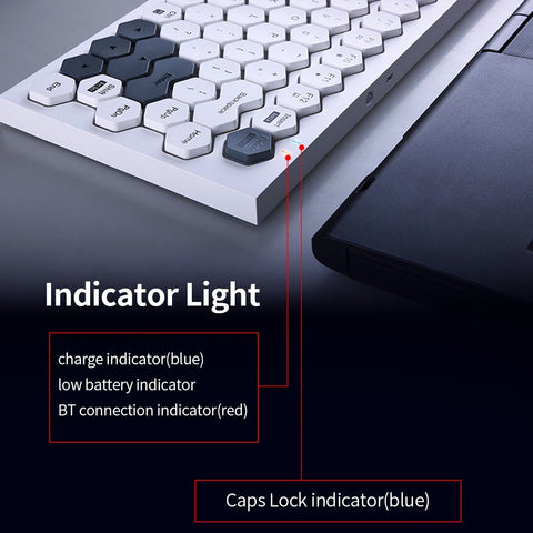 Mofii Phoneix Wireless BT Keyboard Mixed Color 83 Key Mini Portable Girls Keyboard for Phone/Tablet/Laptop