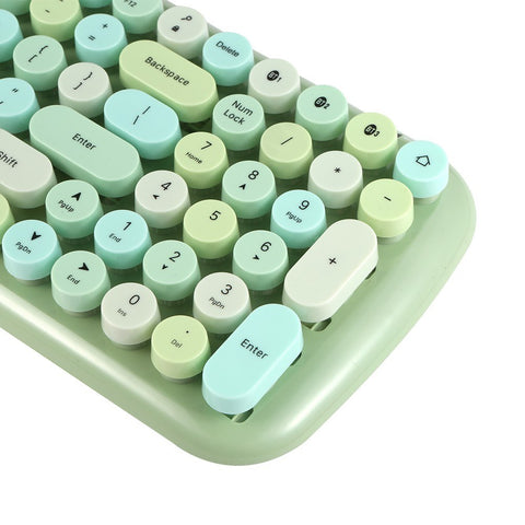 Mofii candy BT Wireless BT Keyboard Mixed Color 100 Key Circular Keycap Mini Portable Girls Keyboard for Phone/Tablet/Laptop