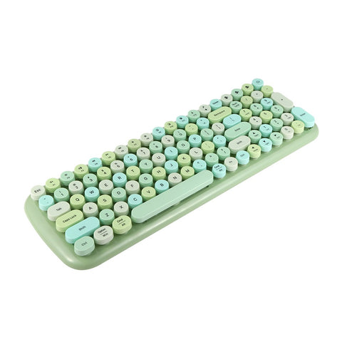 Mofii candy BT Wireless BT Keyboard Mixed Color 100 Key Circular Keycap Mini Portable Girls Keyboard for Phone/Tablet/Laptop