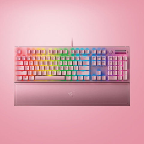 Razer BlackWidow V3 Quartz Edition Mechanical Keyboard 104 Keys Wired Gaming Keyboard with Razer Chroma RGB Effect Green Switch