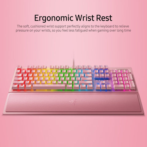 Razer BlackWidow V3 Quartz Edition Mechanical Keyboard 104 Keys Wired Gaming Keyboard with Razer Chroma RGB Effect Green Switch