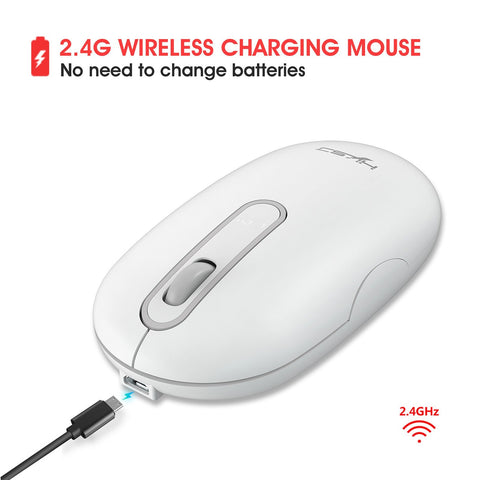HXSJ T15 2.4G Wireless Charging Mouse Automatic Sleep Wireless Mute Office Mouse with Adjustable DPI