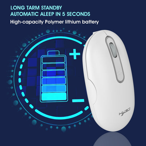 HXSJ T15 2.4G Wireless Charging Mouse Automatic Sleep Wireless Mute Office Mouse with Adjustable DPI