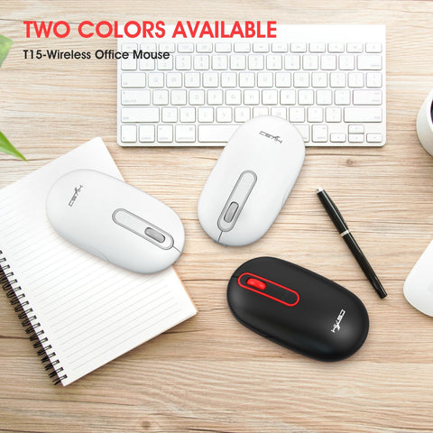 HXSJ T15 2.4G Wireless Charging Mouse Automatic Sleep Wireless Mute Office Mouse with Adjustable DPI
