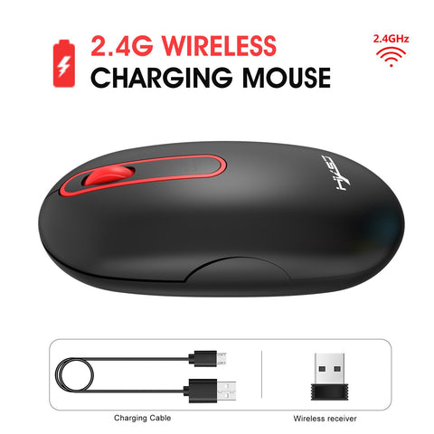 HXSJ T15 2.4G Wireless Charging Mouse Automatic Sleep Wireless Mute Office Mouse with Adjustable DPI
