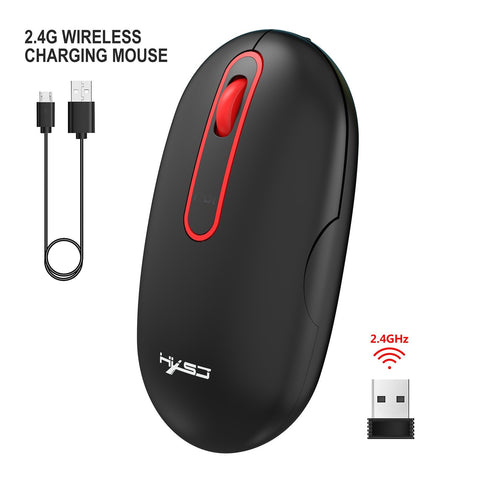 HXSJ T15 2.4G Wireless Charging Mouse Automatic Sleep Wireless Mute Office Mouse with Adjustable DPI