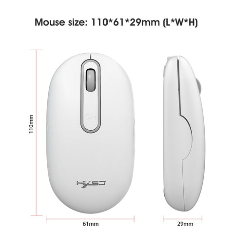 HXSJ T15 2.4G Wireless Charging Mouse Automatic Sleep Wireless Mute Office Mouse with Adjustable DPI