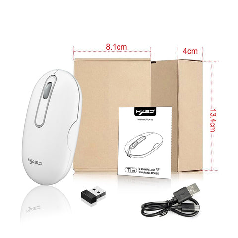 HXSJ T15 2.4G Wireless Charging Mouse Automatic Sleep Wireless Mute Office Mouse with Adjustable DPI