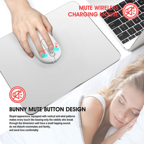 HXSJ T15 2.4G Wireless Charging Mouse Automatic Sleep Wireless Mute Office Mouse with Adjustable DPI