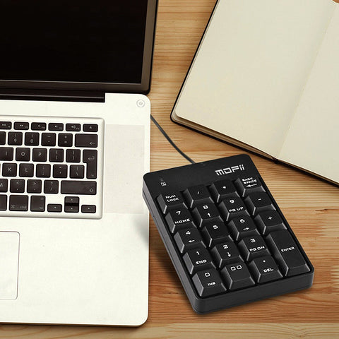 Mofii X810 USB Wired Keyboard Numeric Keyboard Portable 18 Keys Office Keyboard Financial Accounting Keyboard Black