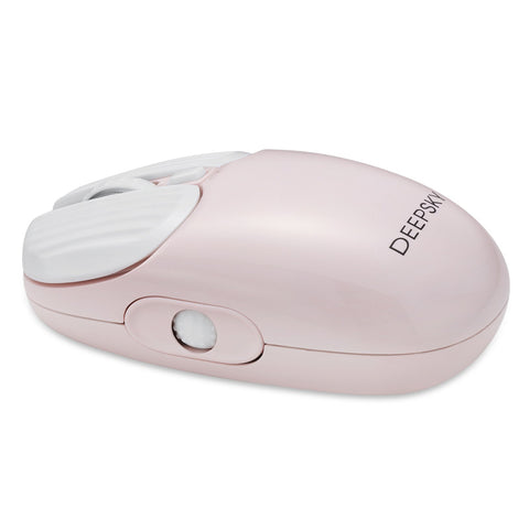 DEEPSKY BG90 Dual-mode Wireless Rechargeable Mouse BT5.0+2.4G Optical Mouse with 6 Adjustable DPI Office Gaming Mouse Pink