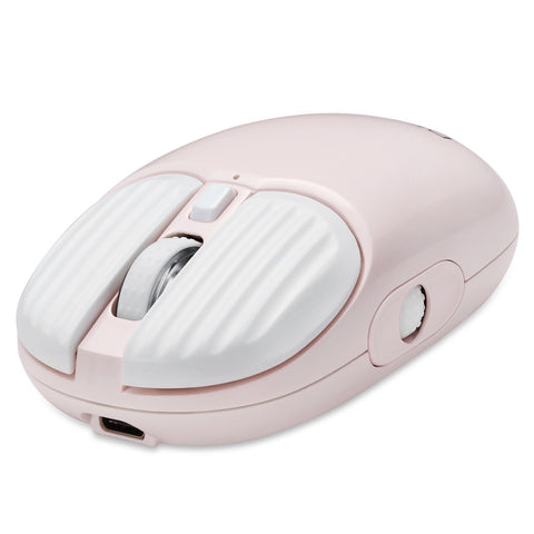 DEEPSKY BG90 Dual-mode Wireless Rechargeable Mouse BT5.0+2.4G Optical Mouse with 6 Adjustable DPI Office Gaming Mouse Pink