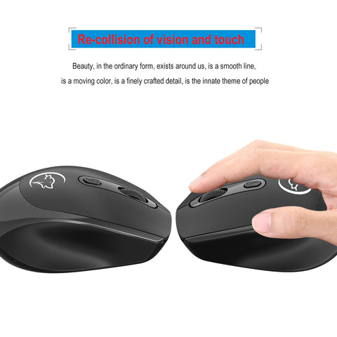 YWYT G839 2.4G Wireless Optical Mouse 1200/1600/2400 Adjustable DPI Ergonomic Gaming Office Mouse for PC/Laptop