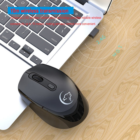 YWYT G839 2.4G Wireless Optical Mouse 1200/1600/2400 Adjustable DPI Ergonomic Gaming Office Mouse for PC/Laptop