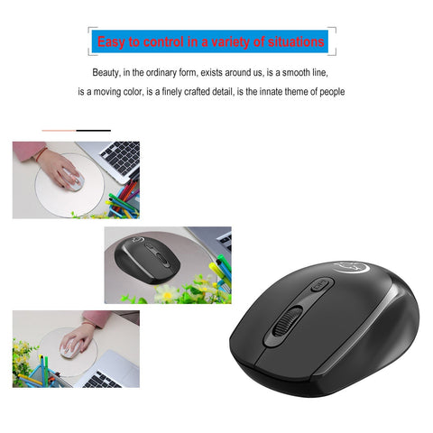 YWYT G839 2.4G Wireless Optical Mouse 1200/1600/2400 Adjustable DPI Ergonomic Gaming Office Mouse for PC/Laptop