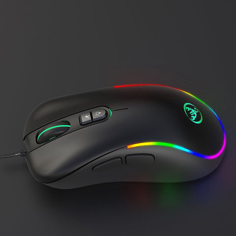 HXSJ J300+V400 Keyboard and Mouse Combo RGB Lighting Programmable Gaming Mouse+One-handed Game Keyboard