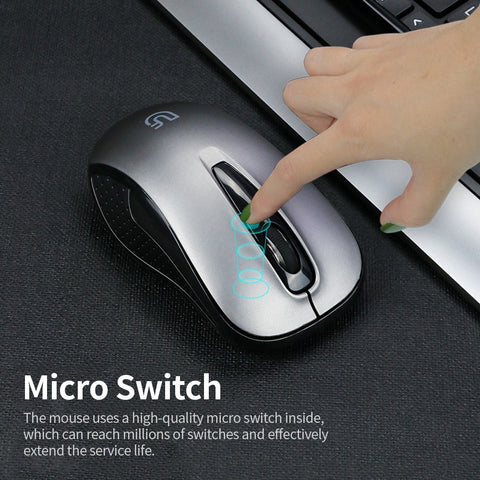 uFound R-756 Mouse and Keyboard Combo 106 keys 2.4G Transmission Keyboard + Wireless Mouse 1200DPI for Business Office Grey